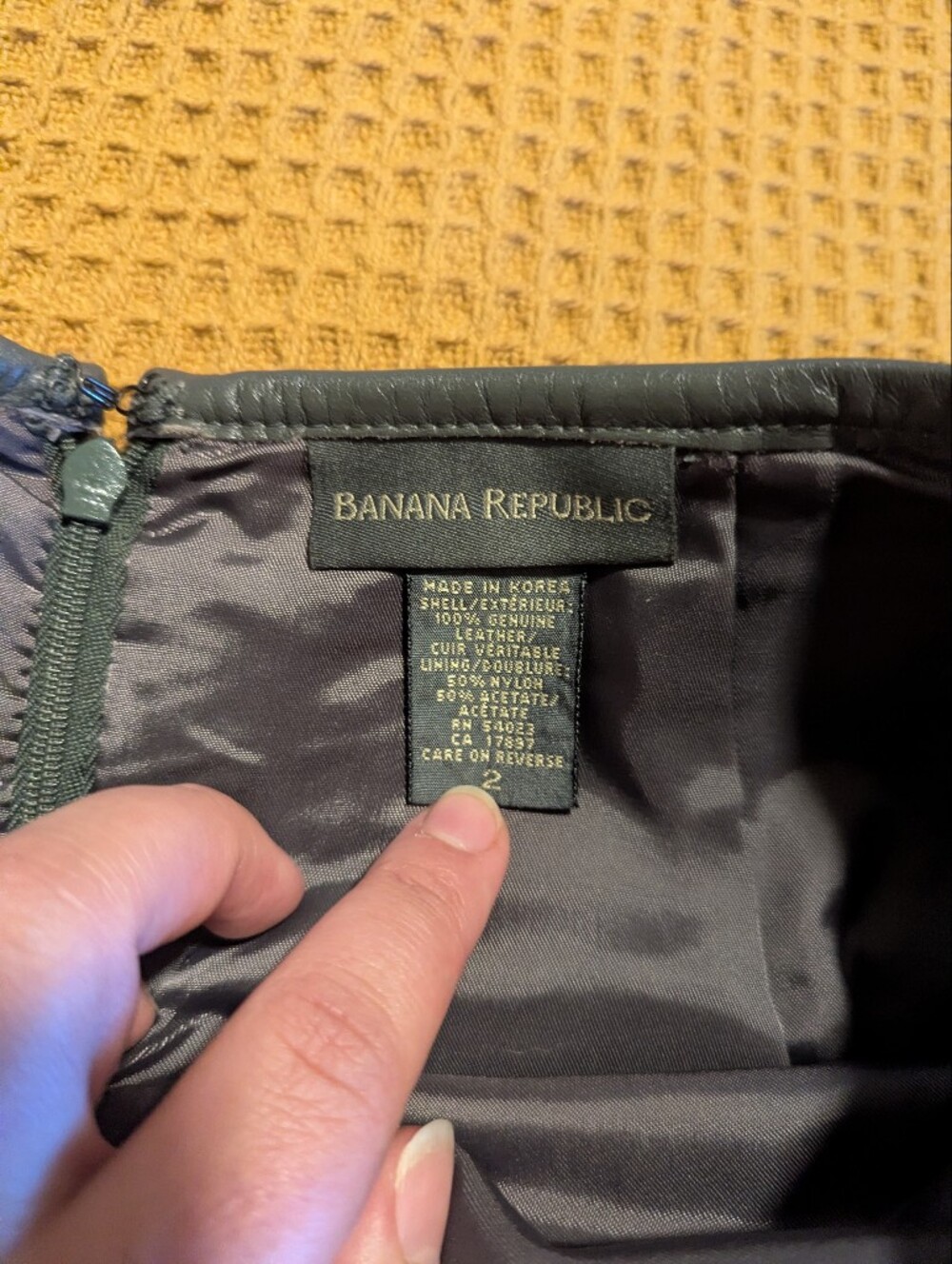 Banana Republic Leather Midi Skirt, 2 - Picture 7 of 8